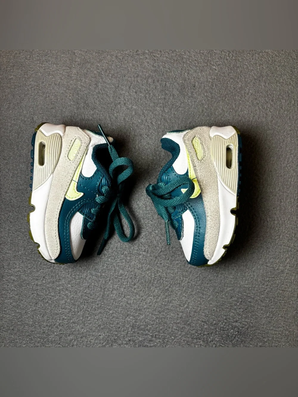 Nike Air Max 90 LTR White/Barely Volt toddler size 3C